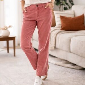 Boden Pink Corduroy Straight Leg Pants | US 2R